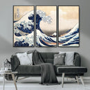Wall Art Kanagawa Canvas Artwork Abstract Print