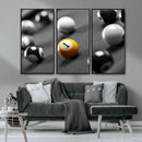 Wall Art Pool Table and Balls Canvas Print by MyGreatCanvas | Canvas Wall Art Prints | Photo Prints & Wall Decor