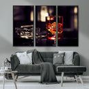 Whiskey and Cigar Canvas – Luxurious Wall Art for Home or