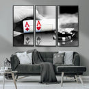 Aces Poker Art Poker Game Wall Art Canvas Print