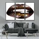 Close Up Lips Wall Art Canvas Print