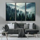Captivating Misty Forest Wall Art Premium Canvas Print a by MyGreatCanvas | Canvas Wall Art Prints | Photo Prints & Wall Decor