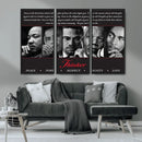 Thinker Quintet Canvas Wall Art – Martin, Obama, Malcolm X,