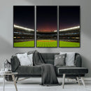 Yankee Stadium Night Game Triple Canvas, Yankee Stadium