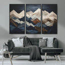 Rustic Mountain Landscape Wall Art Canvas Print – Framed 3D