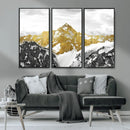 Gold Abstract Mountains Wall Art Print on Canvas, Nature by MyGreatCanvas | Canvas Wall Art Prints | Photo Prints & Wall Decor
