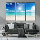 Blue Ocean Wall Art Canvas Print - Tranquil Ocean Paradise