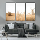 Vintage Farmhouse Triptych Wall Art – Giclée Canvas