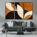 Geometric Abstract Wall Art Canvas Print, Mid Century Modern