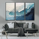 Ocean Wave Canvas Wall Art Print – Coastal Living Room Large