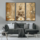 Buddha Wall Art Canvas Print, Buddha Meditation Room Decor,