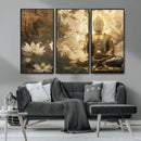 Zen Buddha Wall Art Canvas Print | Peaceful Meditation Decor