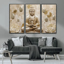 Serene Buddha Wall Art | Yoga Room Decor and Meditation Wall