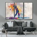 Watercolor Golf Swing Wall Art Canvas Print | Vibrant