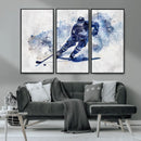Hockey Player Wall Art Canvas Print - Sports-Inspired