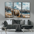 Bear and Baby Bear Wall Art Canvas Print