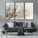 Barn Owl Wall Art | Watercolor Canvas Print | Perfect for