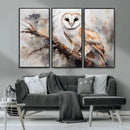 Barn Owl Wall Art | Watercolor Barn Owl Canvas Print | by MyGreatCanvas | Canvas Wall Art Prints | Photo Prints & Wall Decor