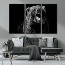 Bear Canvas Print | Wildlife Wall Art for Cabin Decor |