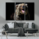 Grizzly Bear Canvas Print | Wildlife Wall Art for Cabin by MyGreatCanvas | Canvas Wall Art Prints | Photo Prints & Wall Decor