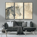Abstract Horse Canvas Print | Modern Farmhouse Wall Art |