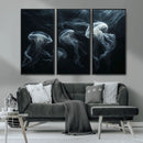 Jellyfish Wall Art Canvas Print, Elegant Wall Decor