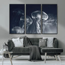 Jellyfish Wall Art Canvas Print, Modern Abstract Jellyfish