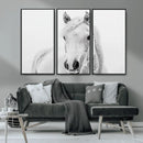 Majestic White Horse Wall Art | Ready to Hang and Framed |