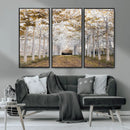Forest Grove Wall Art | Serene Pathway Canvas Print | Ready