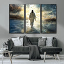 Jesus Walking on Water Wall Art | Canvas Print | Ready to