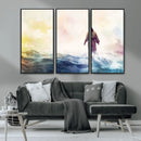 Watercolor Jesus Walking on Water Canvas Print, Christian by MyGreatCanvas | Canvas Wall Art Prints | Photo Prints & Wall Decor
