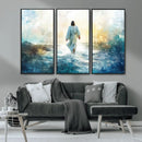 Watercolor Jesus Walking on Water Canvas Print, Christian by MyGreatCanvas | Canvas Wall Art Prints | Photo Prints & Wall Decor