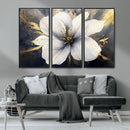 White Flower Wall Art Canvas Print | Ready to Hang |