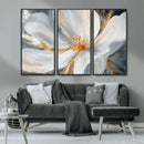 White and Gold Floral Canvas Wall Art - Framed and Ready to by MyGreatCanvas | Canvas Wall Art Prints | Photo Prints & Wall Decor