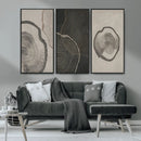 Minimalist Tree Rings Wall Art | Modern Abstract Canvas
