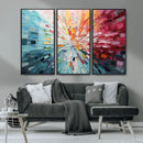 Radiant Bloom Abstract Floral Wall Art Canvas Print -
