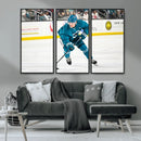 San Jose Sharks Ice Hockey Player Wall Art Canvas Print