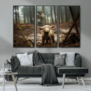Jesus Running After a Lost Lamb Canvas Wall Art Print