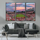 Carter-Finley Stadium Art Sunset Game Triple Canvas Wall Art