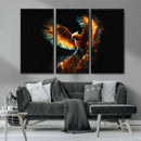 Fiery Phoenix Canvas Print | Ready to Hang Wall Art | Bold by MyGreatCanvas | Canvas Wall Art Prints | Photo Prints & Wall Decor