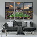 University of Michigan Wolverines Print Canvas, Football