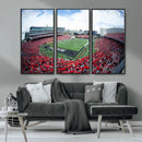 Cincinnati Bearcats Football Team Print - Nippert Stadium Wall Art Canvas Print