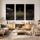 Framed Texas Tech Red Raiders Stadium Canvas, Texas Tech Red