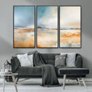 Abstract Landscape Wall Art Canvas Print - Warm Tones of