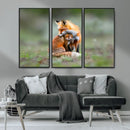 Heartwarming Fox and Baby Cub Wall Art | Ready to Hang