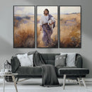 Jesus the Good Shepherd Wall Art Canvas Print - Lost Lamb