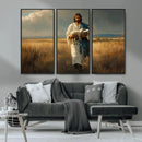Jesus Shepherd Wall Art | Ready to Hang Triptych Canvas of by MyGreatCanvas | Canvas Wall Art Prints | Photo Prints & Wall Decor