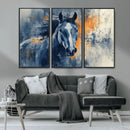 Abstract Blue Horse Wall Art Print Canvas | Horse Wall Art by MyGreatCanvas | Canvas Wall Art Prints | Photo Prints & Wall Decor