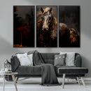 Abstract Black Horse Canvas Print for Farmhouse Wall Art | by MyGreatCanvas | Canvas Wall Art Prints | Photo Prints & Wall Decor