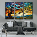 Mosaic Tree Wall Art | Ready to Hang Stained Glass Style